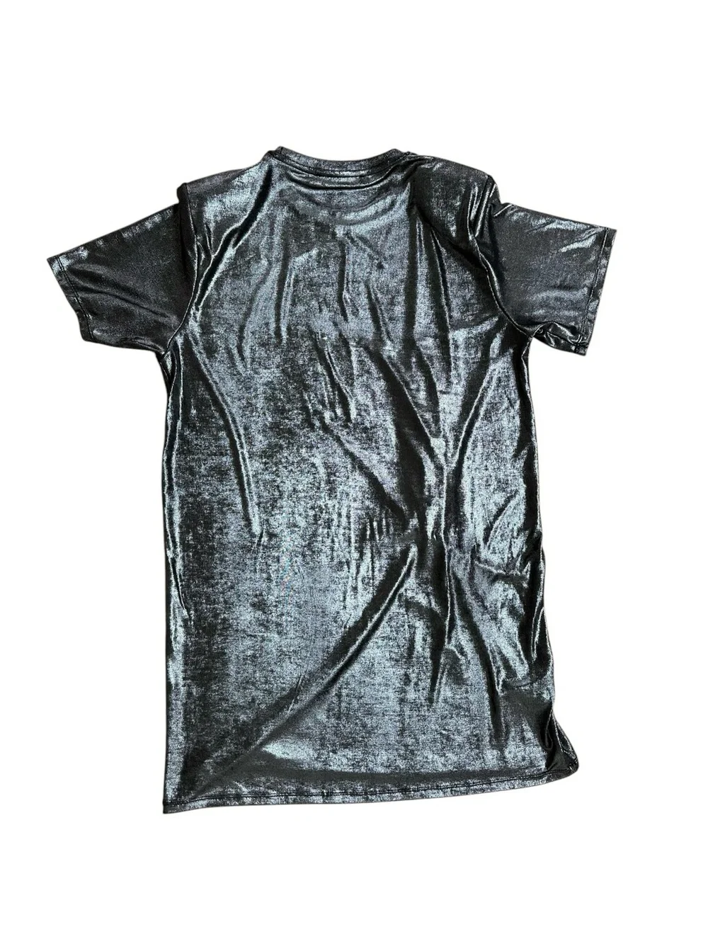 Mango Metallic Foil Knotted Mini Dress